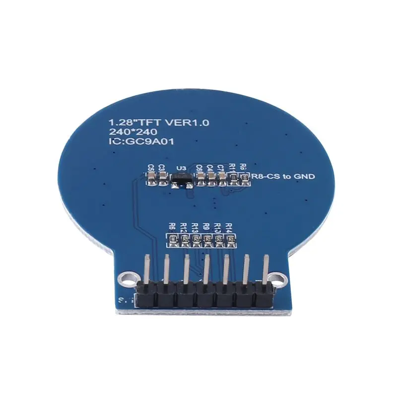 AS95 1.28 Inch HD IPS Color TFT LCD Display Module 7 Pins RGB LED Round Screen PCB Board for Arduino