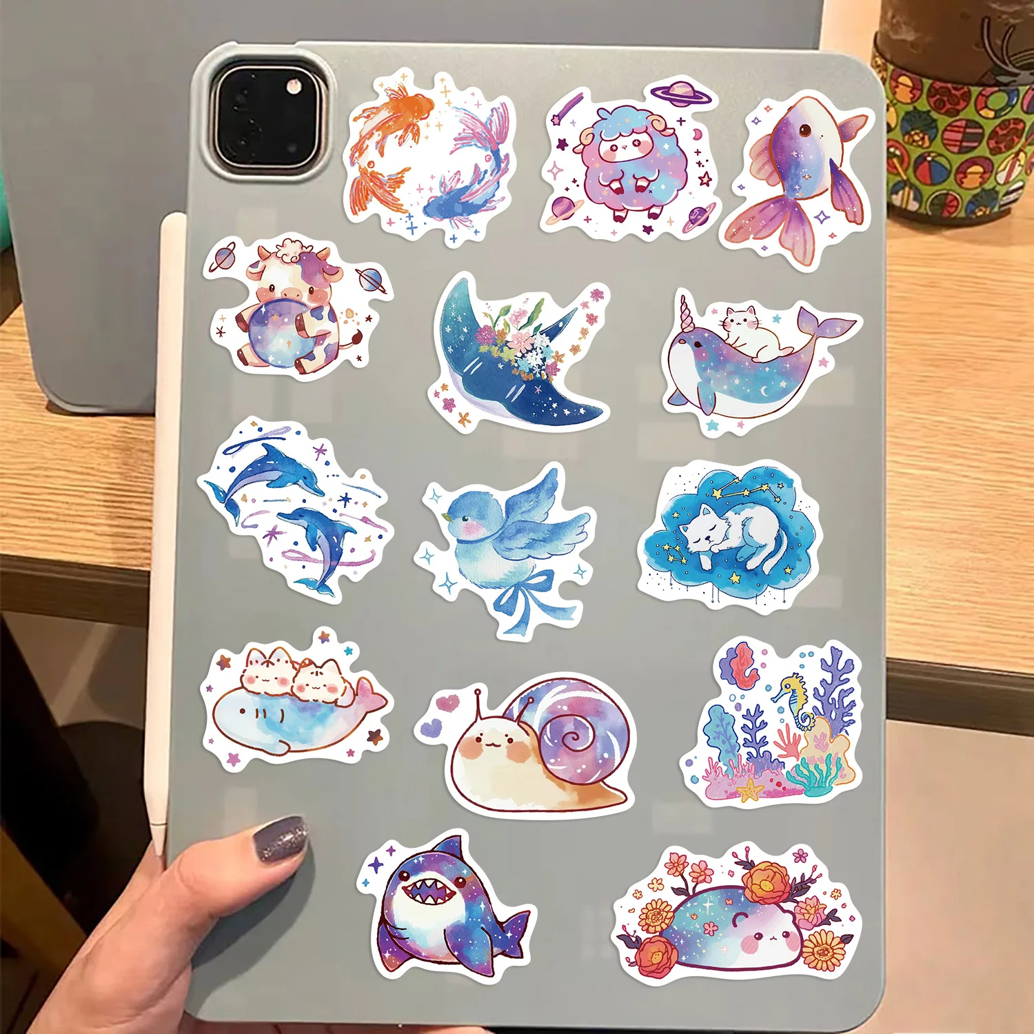 53PC Starry Sky Creative Biology Graffiti Stickers Decorative Luggage Notebook Diy Stationery Notebook Children Reward Stickers