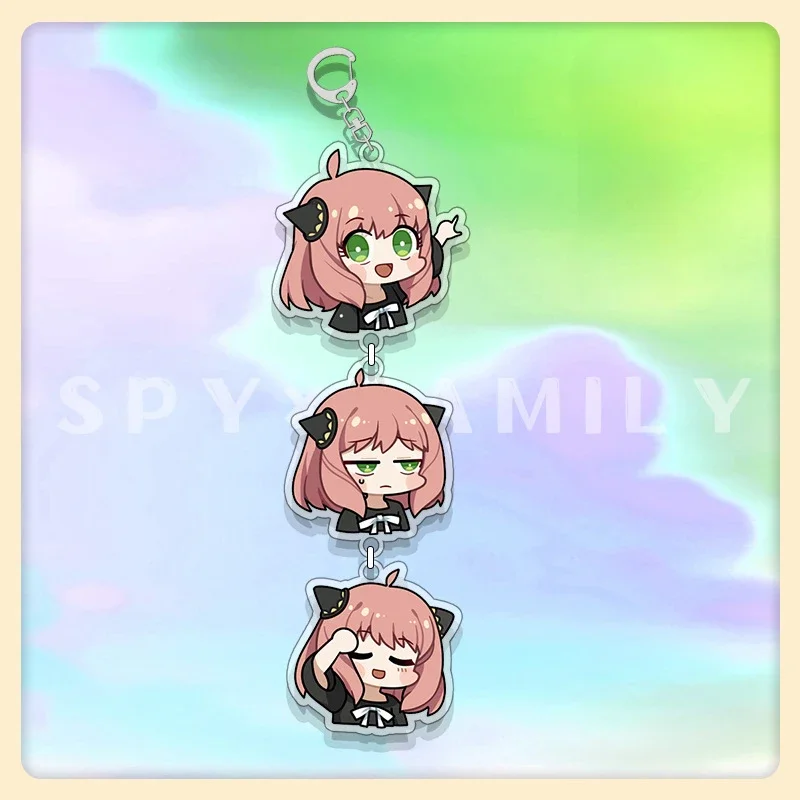 Anime Figure Anya Forger Yor Forger Bond Forger Key Ring Acrylic Key Chain Kawaii Personality Model Plate Figurine Collectible