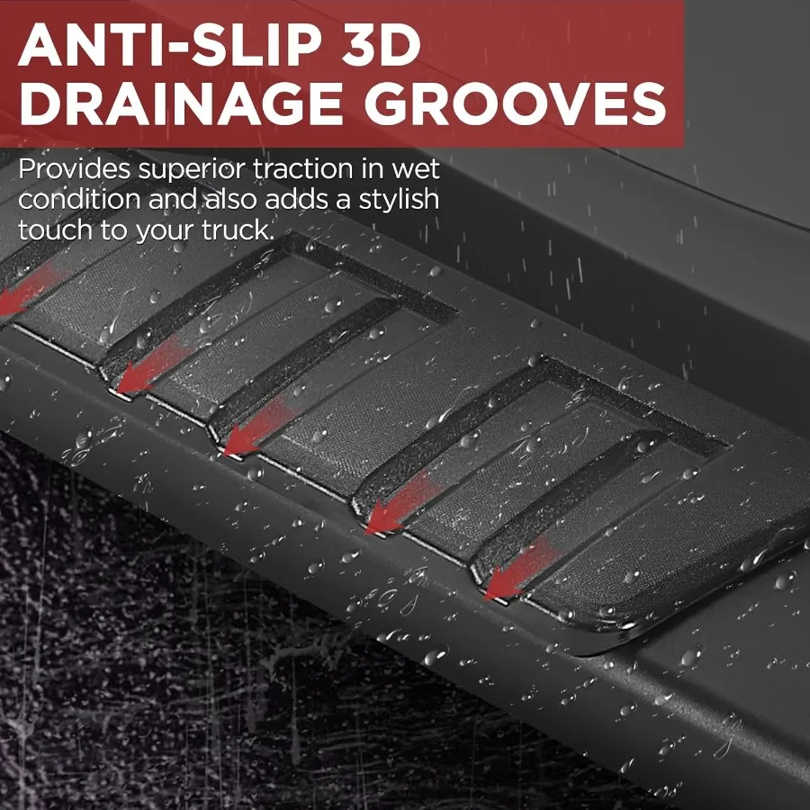 لوحات الجري لـ 20072019 GMC Sierra 2500HD 3500HD كابينة مزدوجة من سبائك الألومنيوم الأسود خطوات جانبية قضبان Nerf فقط للبنزين Dur