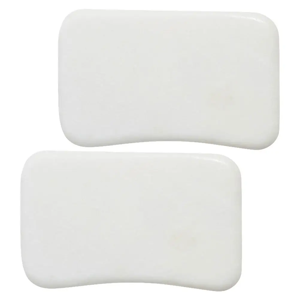 

2Pcs Gua Sha Board Smooth Comfortable Xiuyan White Jade Skin Scraper Facial Massage Tool Muscle Relaxation Face Scraping Tool