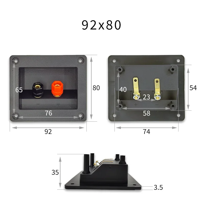 DIY Audio-Zubehör Lautsprecher-Anschlussbox 2/4-Wege Optional Verstärkte ABS-Kunststoff Anschlussdose Verbindungsclip 2 Stück/Set – Detail 13
