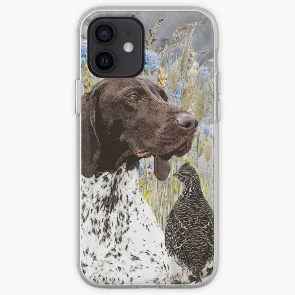 German Shorthaired Pointer With Quail Ip  Phone Case Customizable for iPhone 11 12 13 14 Pro Max Mini X XS XR Max 6 6S 7 8 Plus