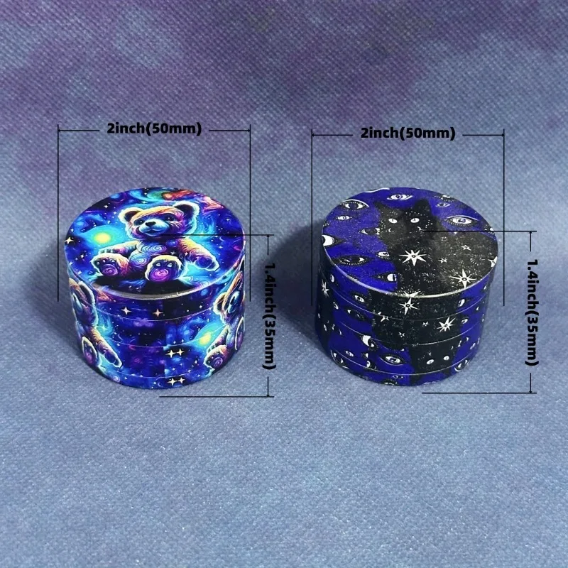 2 بوصة مطحنة الأعشاب التوابل دليل كسارة معدنية مدقة الفلفل هاون مطحنة الملح القاطع 4-Layers طاحونة أدوات التدخين اكسسوارات #3