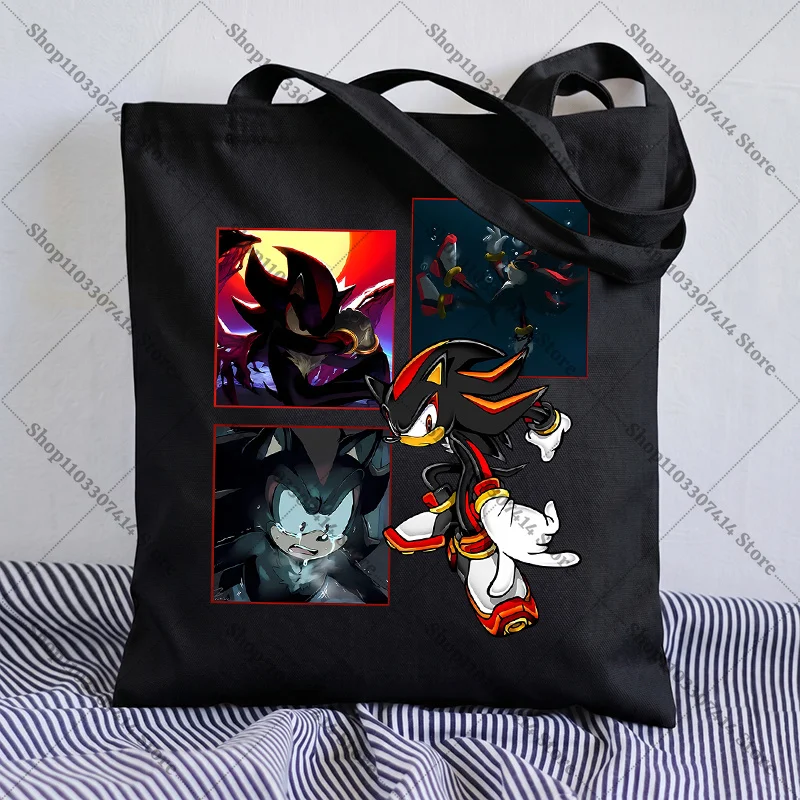 

Anime Game Cute Tote Bag Casual Accessories Hedgehog Canvas Bags Cartoon Fashion Storage Pouch Large Capacity Handbags Gift 2026
