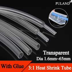1~10m Transparent Heat Shrink Tube 3:1 Shrinkage With Glue Polyolefin Dual Wall Adhensive Tubing Sleeve Wire Cable Protector