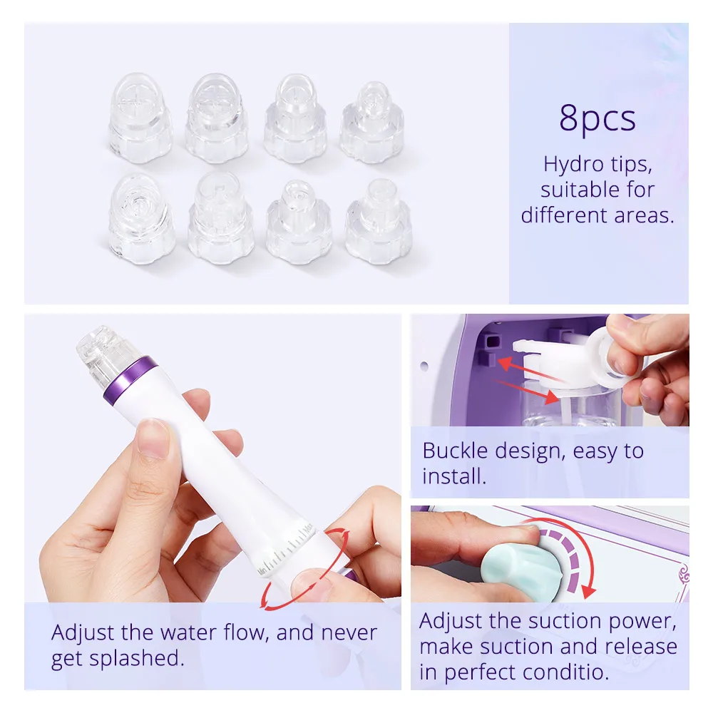 

New Arrival Professional Hydra Face Lifting Facials Skin Rejuvement Tips Beauty Machine