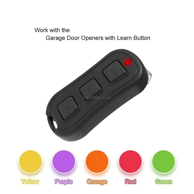 Three Button Garage Door Opener Remote Control Compatible for 895MAX 891LM 371 971 Supports 310MHz 315MHz 390MHz 433MHz