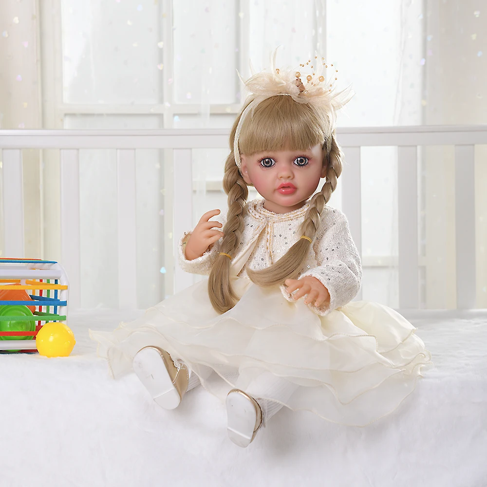 Doll Clothes for 55cm 21.65inch Reborn Doll Clothes Accessories Elegant Fashion Dress Set Reborn Baby Dolls Clothing Accessories