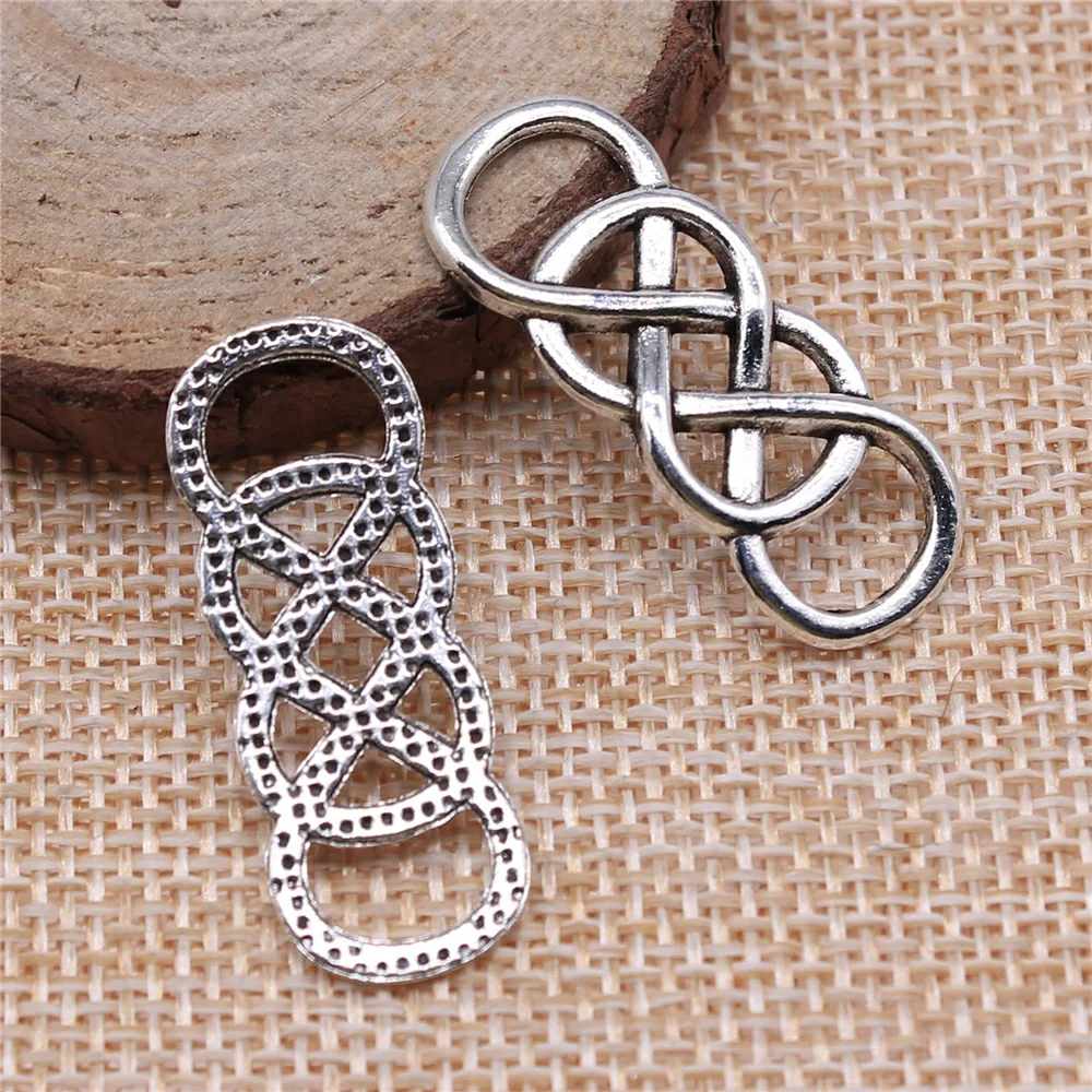 WYSIWYG 10pcs 33x12mm Double Infinity Charm Double Infinity Charm Connector Double Infinity Connector Charm