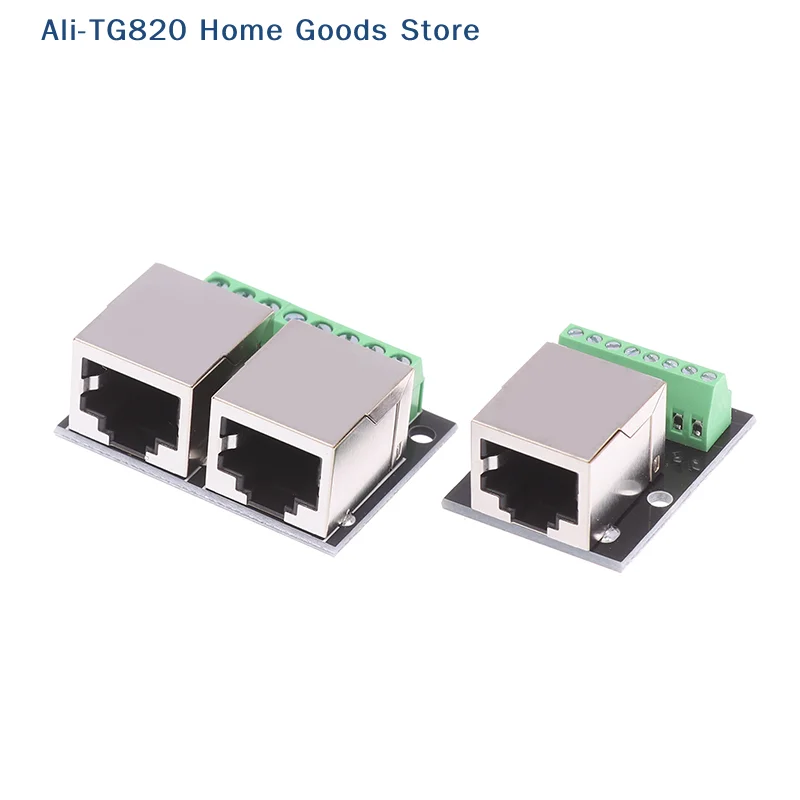 [TG820]1Pc RJ45 Single/Double Female Adapter Board RJ45 Network Adapter Turns The 3.5-pitch Terminal To The 8P Network Adapter