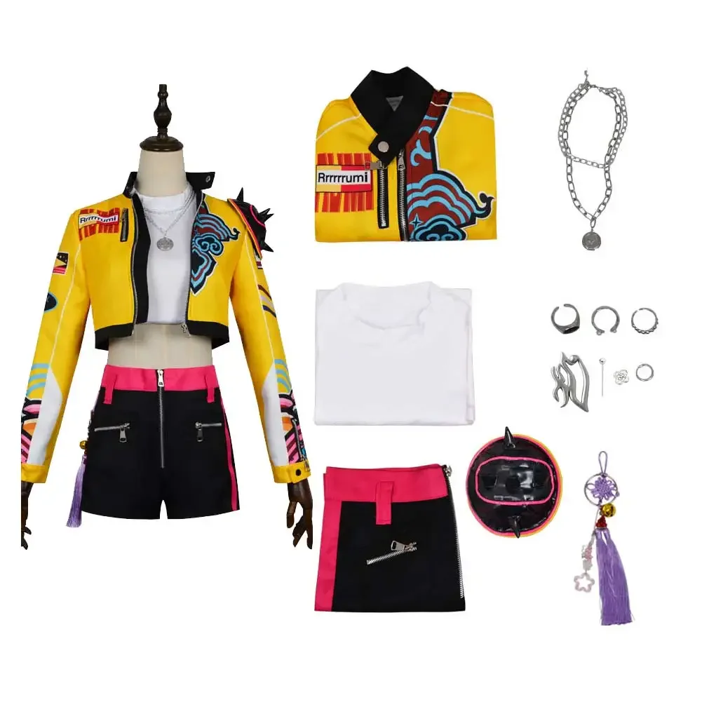 Костюм для косплея Руми Зои Миры для девочек, охотники на демонов, мультфильм Кпоп, детская одежда для ролевых игр, карнавальные костюмы на Хэллоуин