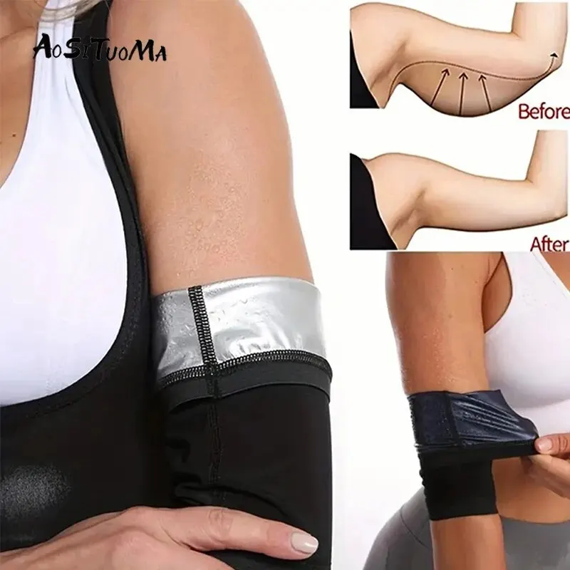 Body Sculpting Sweat Arm Sleeve Sports Fitness Protective Sleeve Dull Sweat Arm Sleeve for Women Trim Arm Band