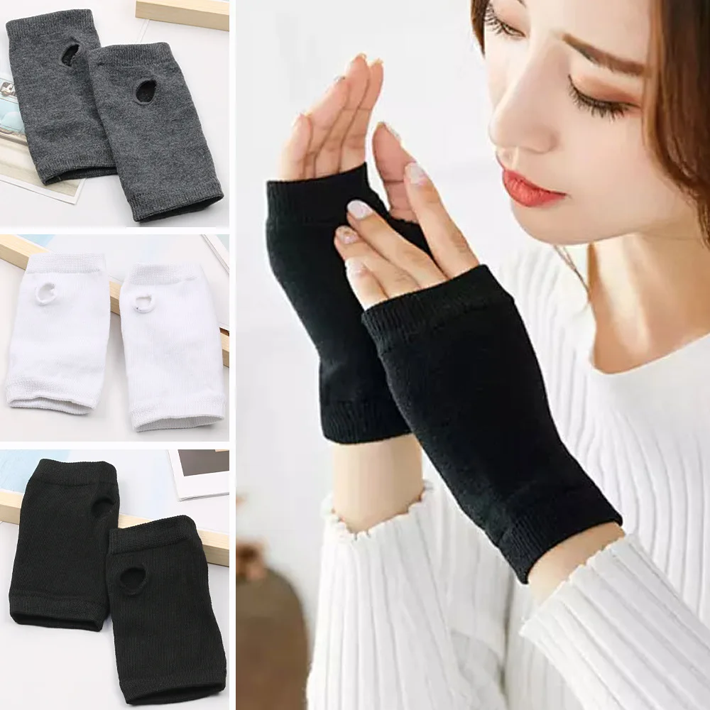 

Unisex Combed Cotton Fingerless Gloves Fingerless Finger Glove Knitted Half-finger Gloves Short Student Glove Winter