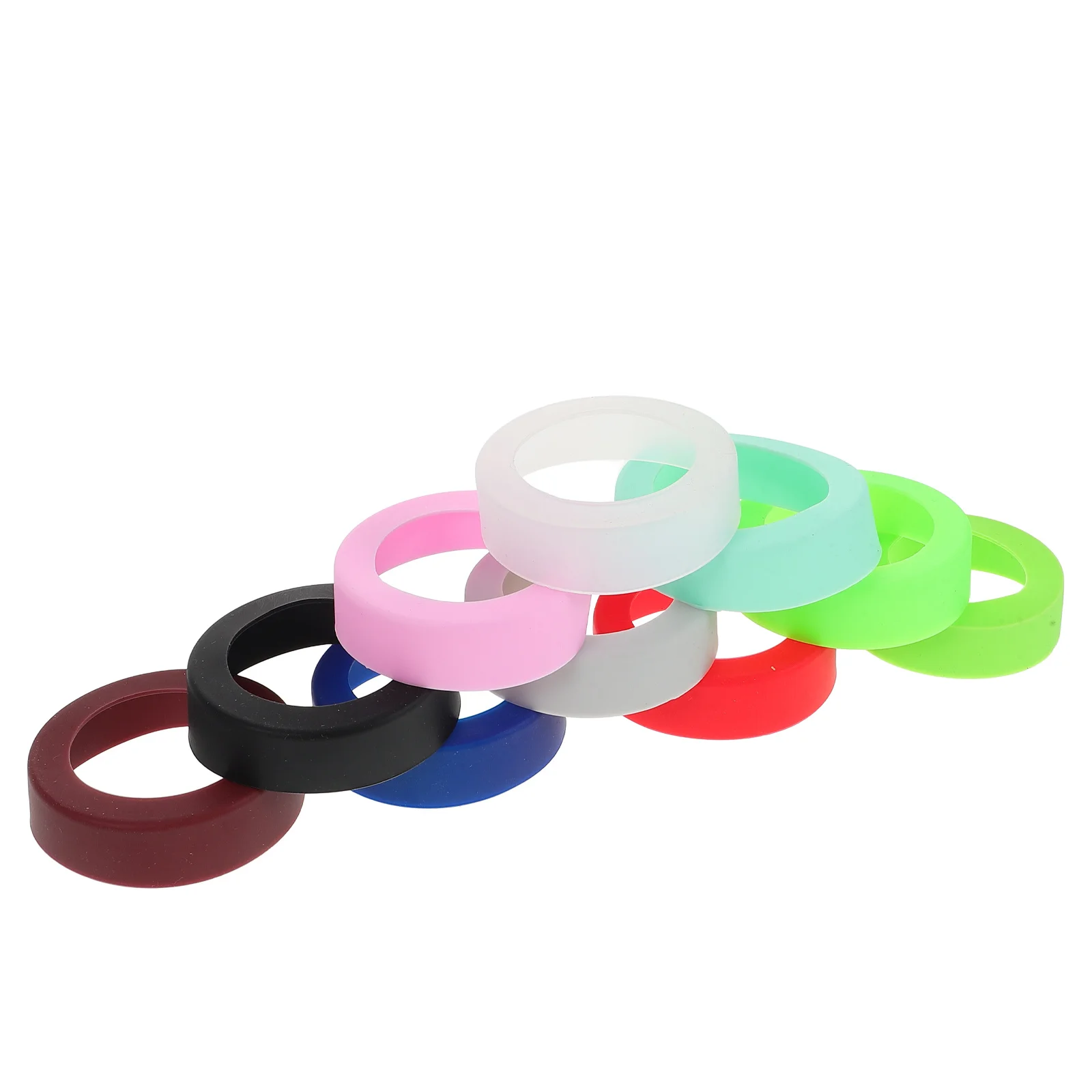

10Pcs Silicone Bottle Boot Multi-Function Water Bottle Cover Heat Insulated Non-Slip Bottom Protector Sleeve Insulating Cup Boot
