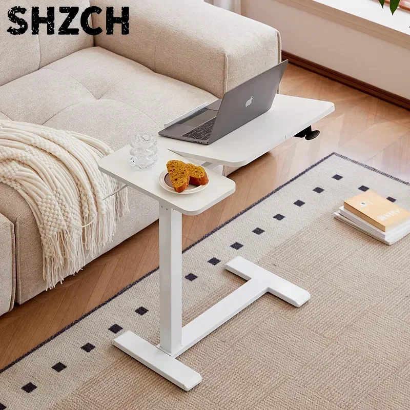 Height Adjustment Side Desk Table Adjustable Tilt Top with Wheels Movable Space Saving for Overbed Corner Home Office