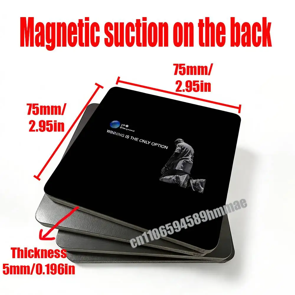 

For Kanye West Winning Is The Only Option Fridge Freezer Refrigerator Magnets Kitchen Metal Cabinet Magnetic Sticker