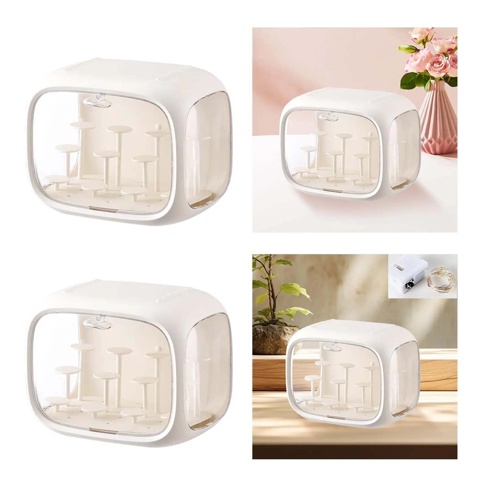 Display Case for Collectibles Clear Countertop Showcase with Door for Miniature Figurines Anime Figurine Toys Statue Souvenirs