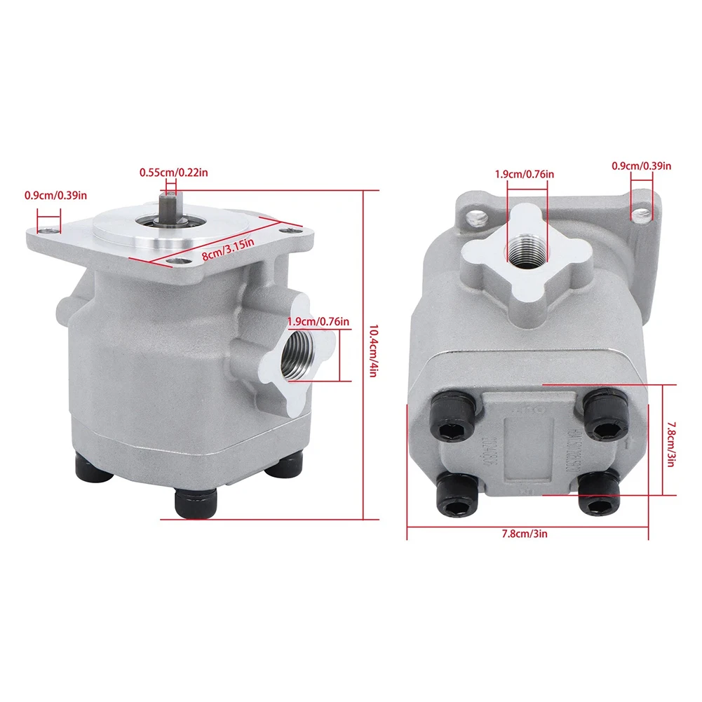 Metal Hydraulic Pump 67211 76100 67211 76102 Silver Finish for Kubota B4200D B5100D B5100E B6100D B6100E B7100D B7100HST