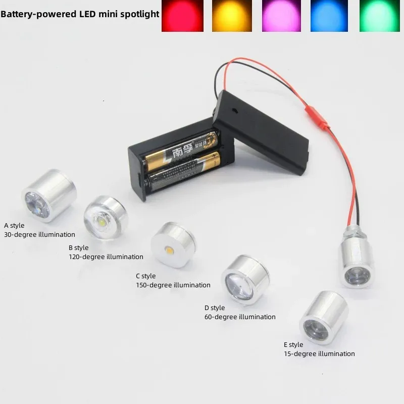 3V Bright LED Bulb Handmade DIY Creative Battery Box 5V Battery 1W Spotlight Scale Figures / Display Cases /Bar