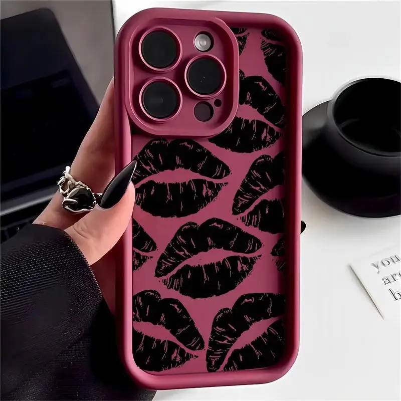 Fashion Lip Printed Case for OPPO A17 A16 A15 A15S A53 A9 A5 2020 A54 A55 A58 A74 A52 A72 A92 A76 A96 A73 A94 Shockproof Cover