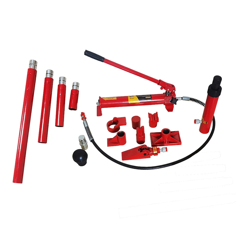 High Quality 10 Ton Porta Power Hydraulic Kit, Portable Auto Body Frame Repair Hydraulic Jack Set
