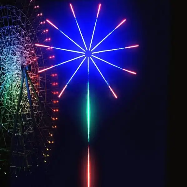 불꽃놀이 조명 스트립 음악 사운드 동기화 조명 앱 제어, RGB 색상 변경, 스마트 불꽃놀이 조명, 방 가정용 LED 스트립 조명