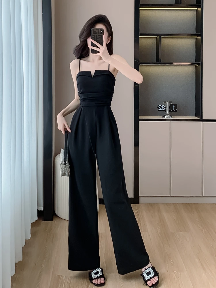 Eleganckie, wyszczuplające spodnie z szerokimi nogawkami, monokini z wysokim stanem, cienki szyfonowy strój jednoczęściowy z nadrukiem wodnym.