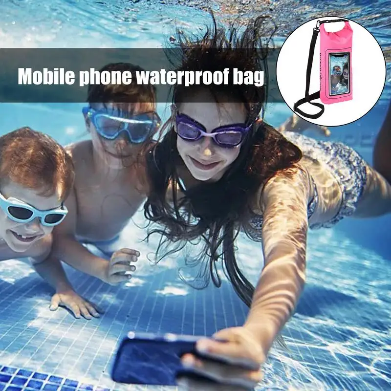 Waterproof Bags For Swimming Waterproof Dry Bag 2 In 1 Waterproof Pocket Phone Case 2L Kayak Dry Bag Travel Beach Cruise Ship