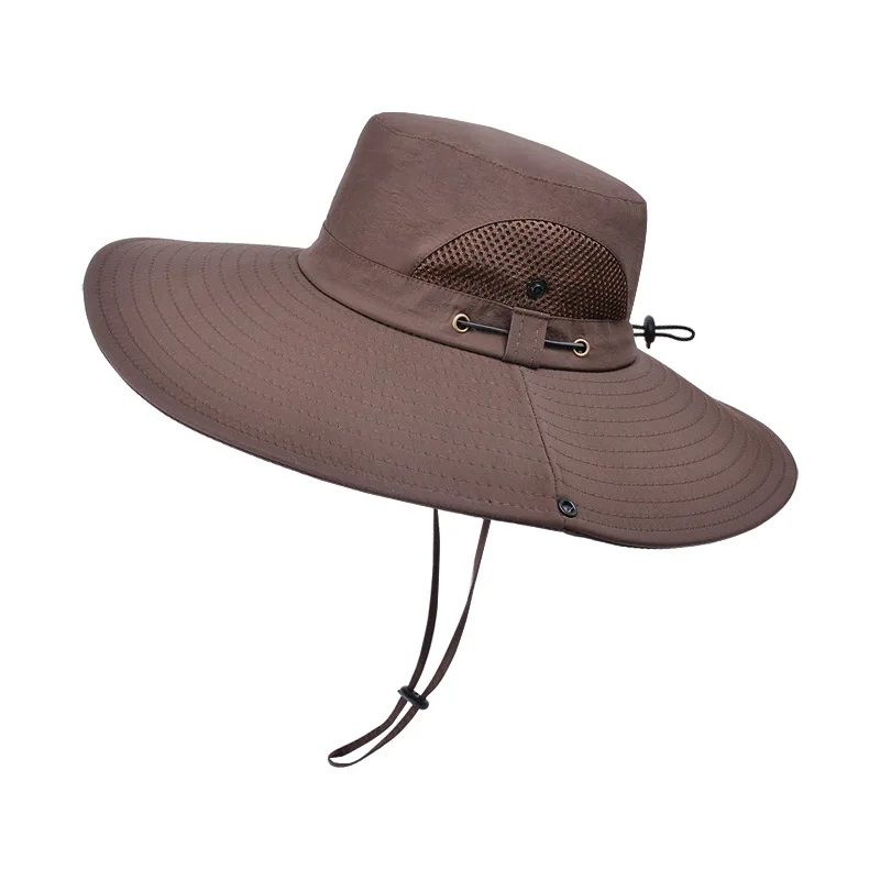 

Summer Quick Drying Fisherman Caps For Men Water-resistantSun Bucket Hat Male Outdoor Breathable Wide Brim Fishing Panama Caps