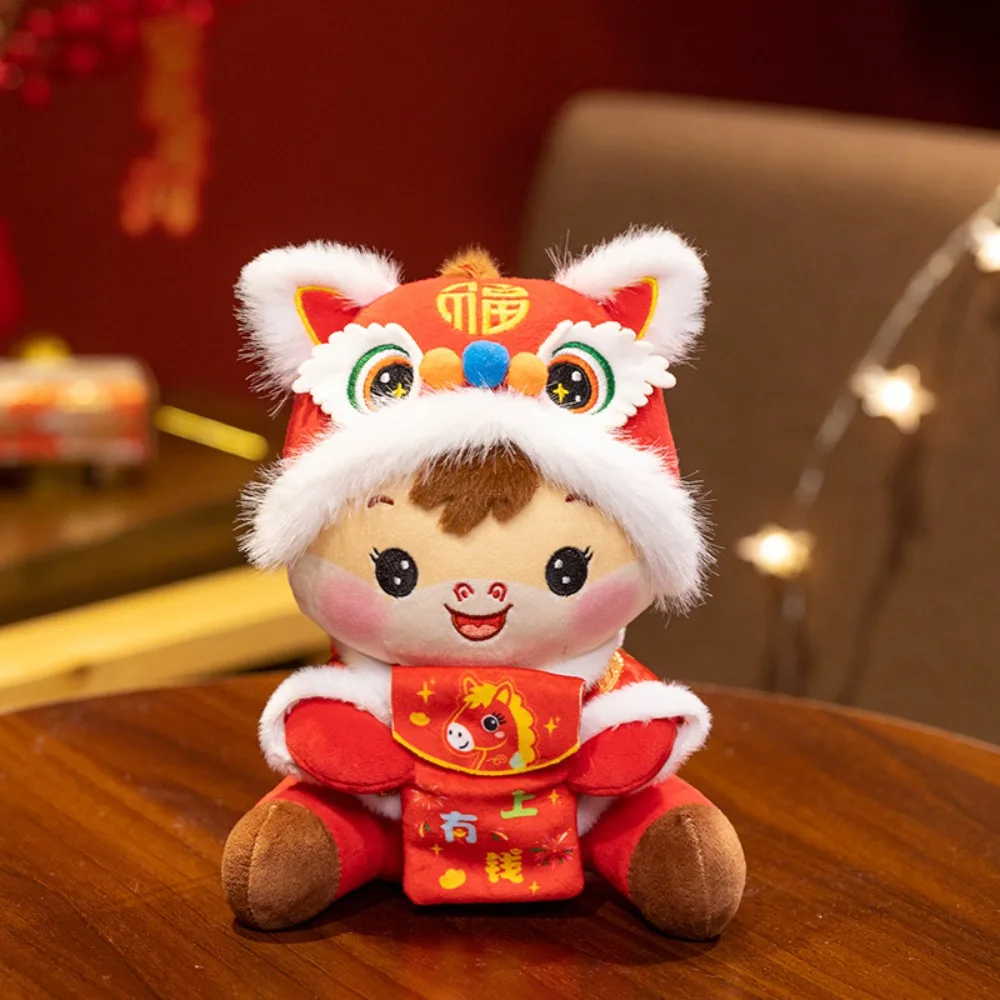 

Funny Cartoon Animal Horse Stuffed Toys Lucky Cute Chinese Zodiac Horse Red 16/20/25cm Pony Plush Doll Festival Gift