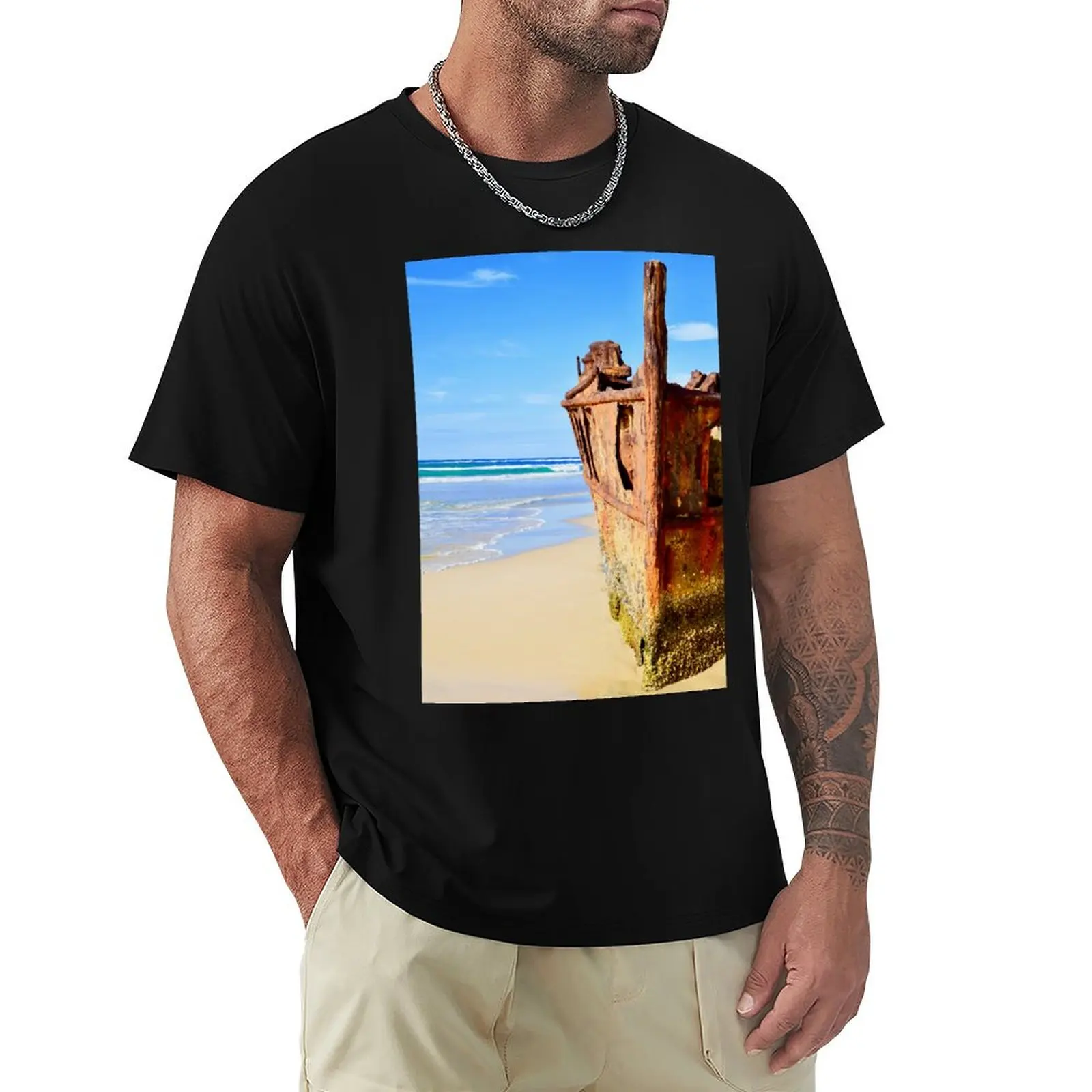 Ship Wreck T-Shirt t shirts for man graphic funny T-Shirt