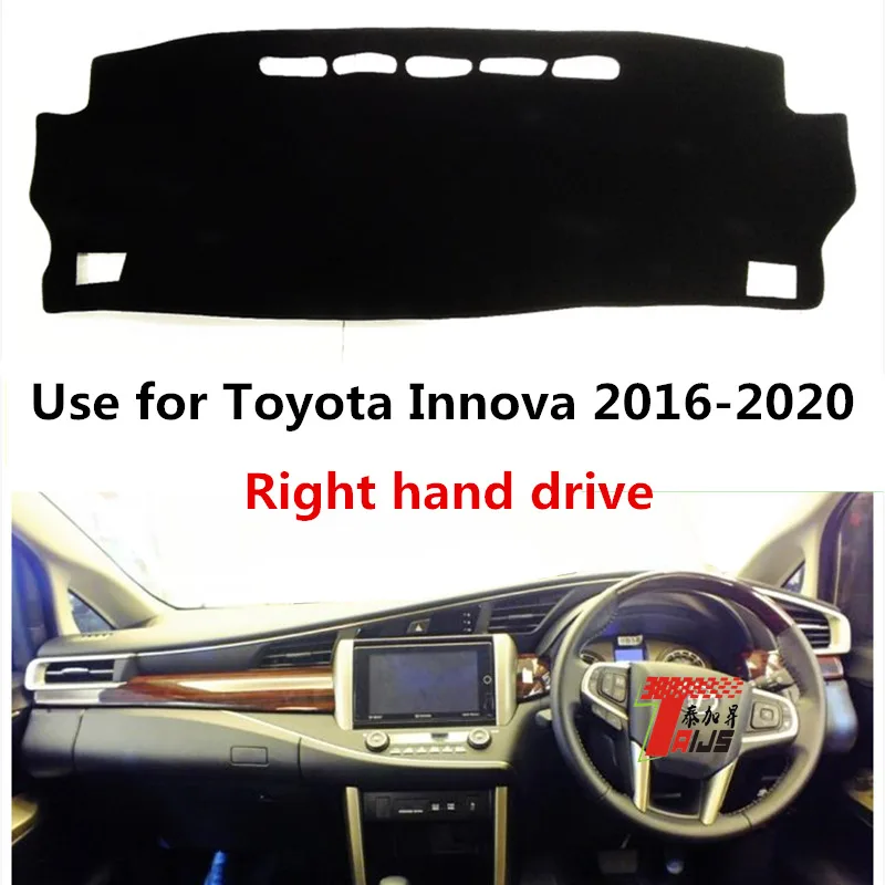 TAIJS factory high quality  Flannel dashboard  cover for Toyota Innova 2016-2020 Right-hand drive