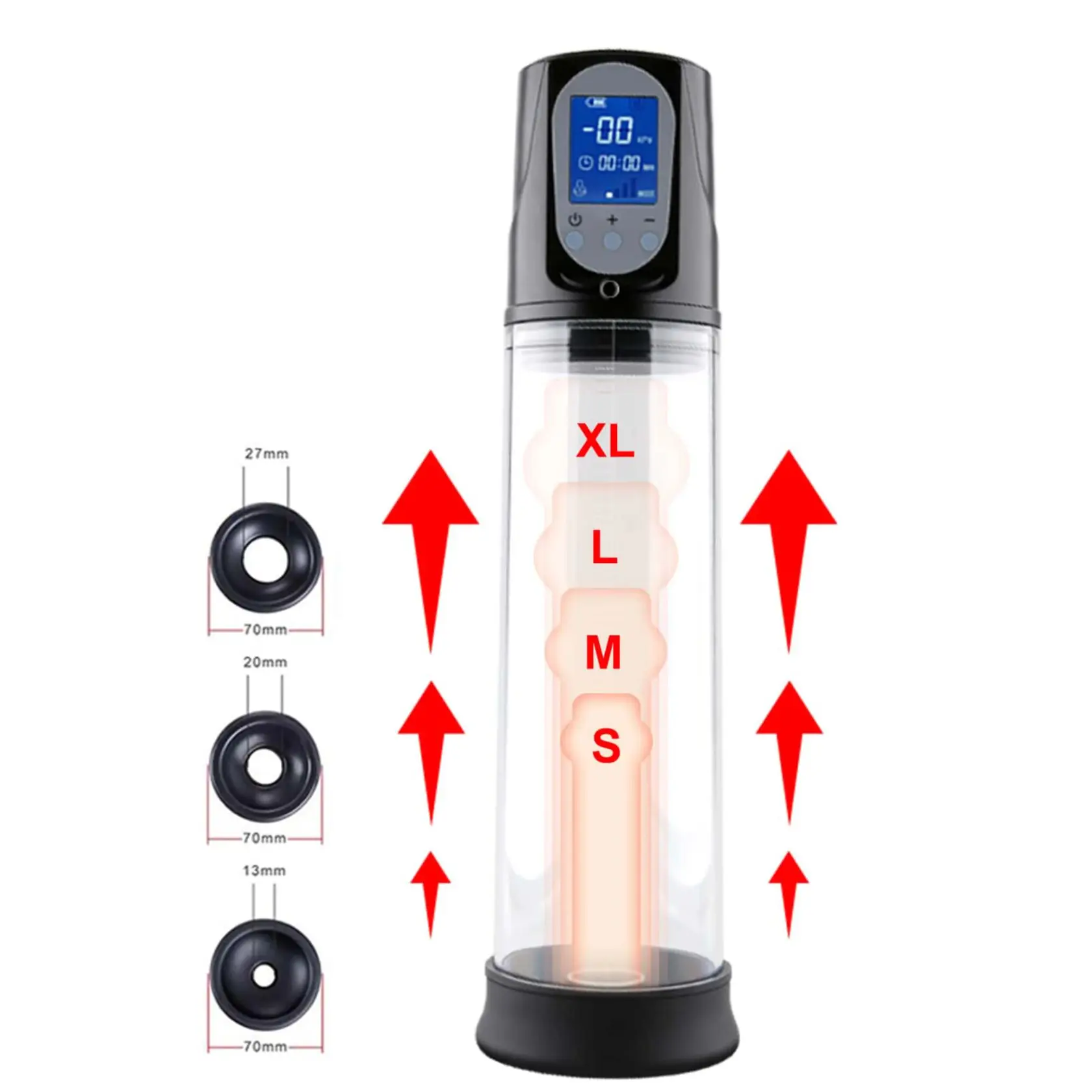 Electric Vacuum Penis Pump Men's Sex Toy Penis Extender 4 Sucking Modes LED Display Rechargeable Cock Training adult sex toy