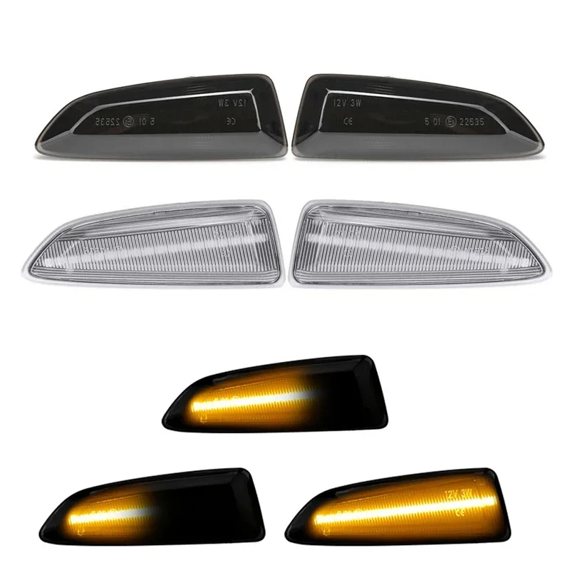 2Pcs Dynamic LED Side Marker Lights Turn Signal Light Side Repeater Panel Lamp For Opel Vauxhall Astra J K Insignia B Zafira C