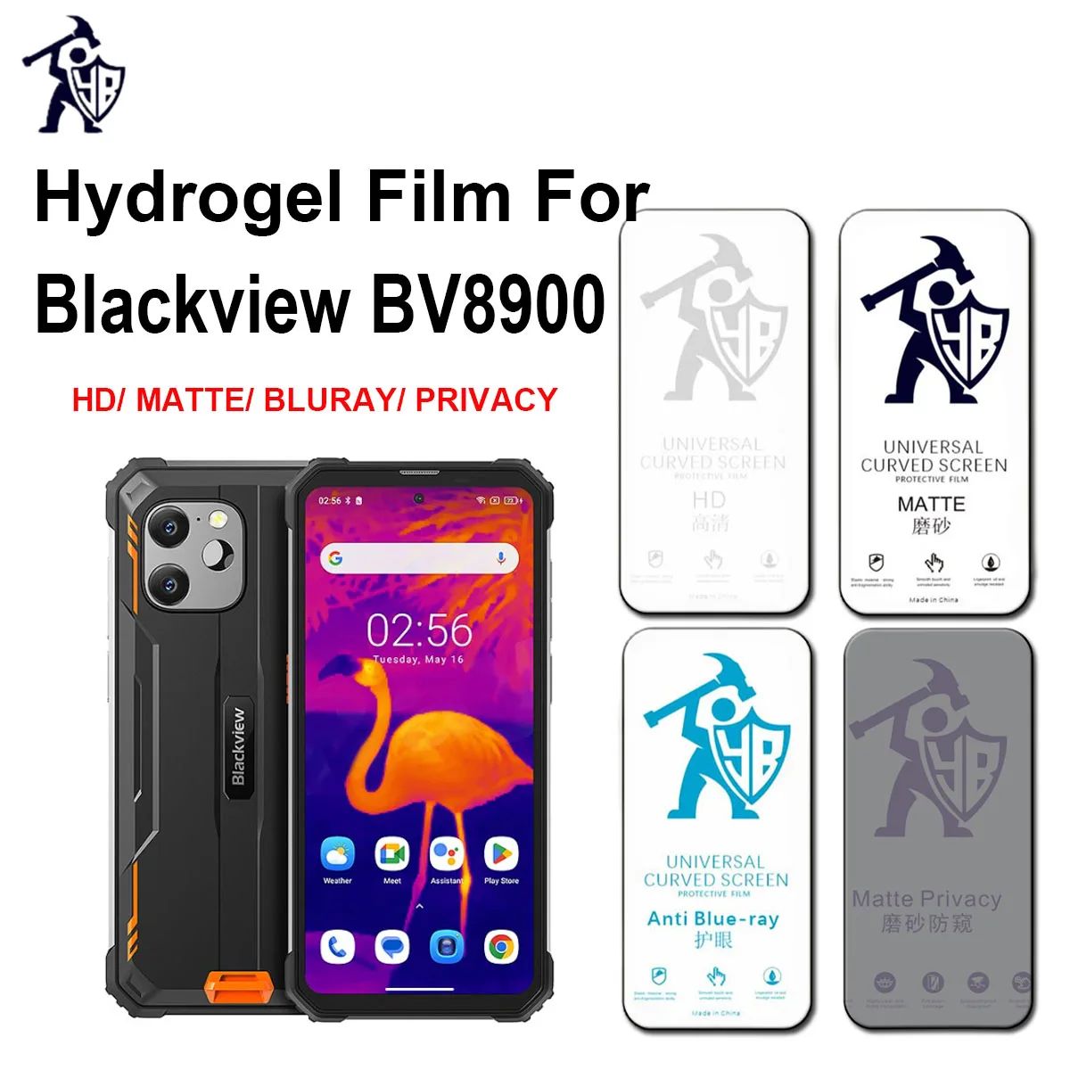 2pcs Matte Film For Blackview BV8900 HD Screen Protector For Blackview BV8900 Anti Spy Privacy Protective Hydrogel Film