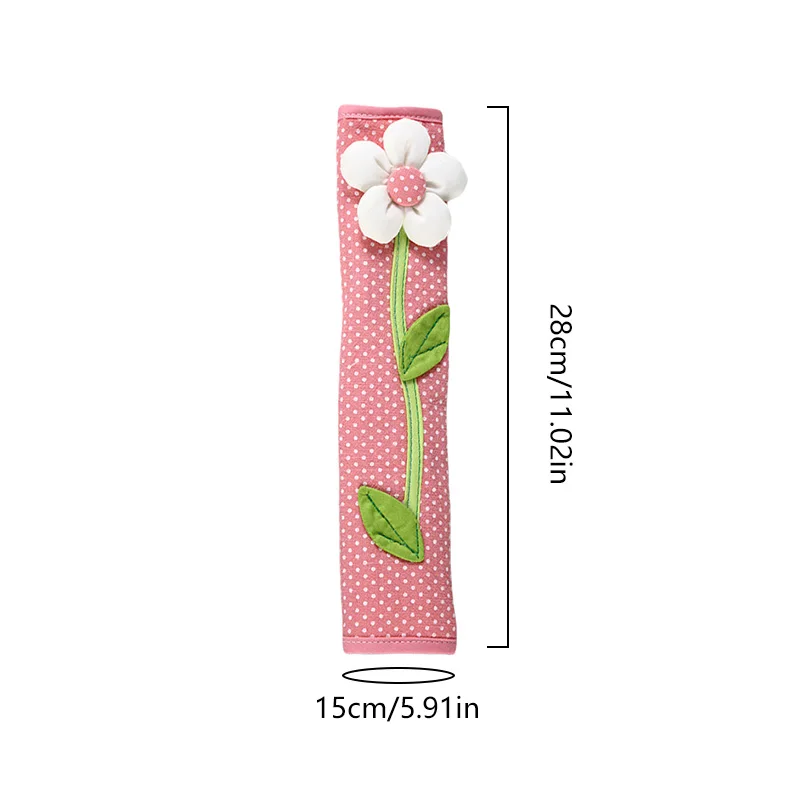 Cubierta de manija de refrigerador con estampado de lunares de flores 3D, manija de refrigerador de doble puerta, cubierta antifrío, decoración de cocina del hogar, 1PC