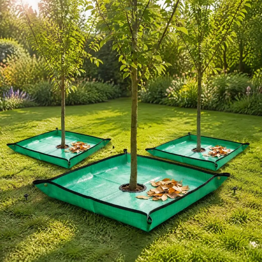 Tree Trunk Leaf Durable Pe Plant Mat Waterproof Landscape Pruning Tarp Windproof Leaf Collection Blanket Durable Yard for Tree