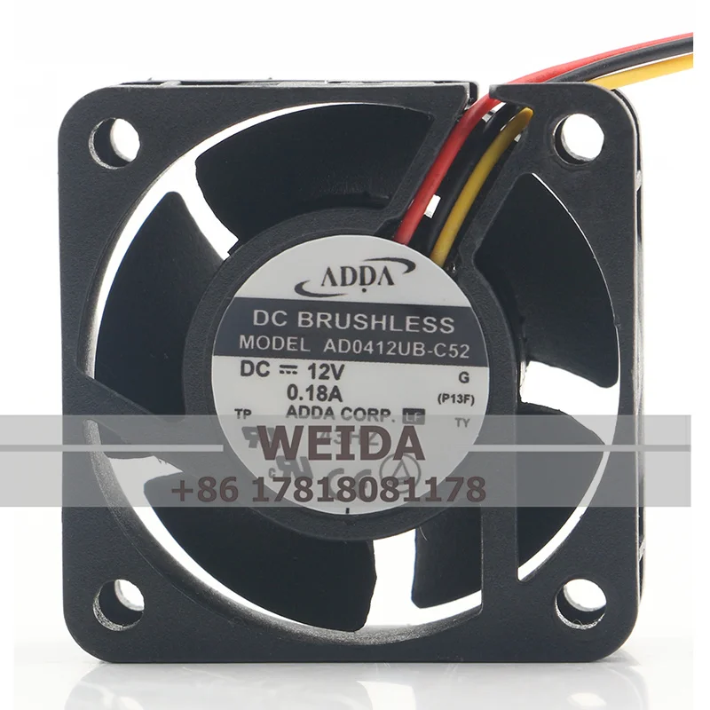 Authentic AD0412UB-C52/AD0412UB-C73GP 4020 12V 0.18A 4cm three-wire switch cooling fan  40*40*20MM