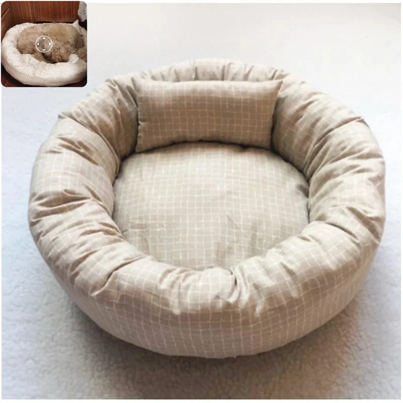

SHISHI Summer Pet Dog Bed Cat Bed Cat Mat Dog Mat Cotton Nest Doghouse Puppy Sofa Bed Dog Beds for Medium Dogs