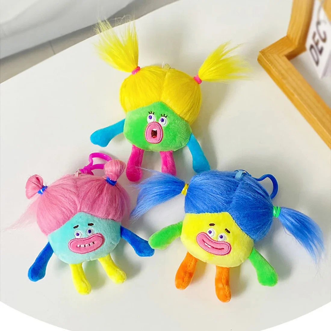 Divertente bambola di capelli colorati peluche bambola di peluche della bambola della spazzatura che abbraccia dormire carino Super morbido ornamento regalo portachiavi giocattoli carini