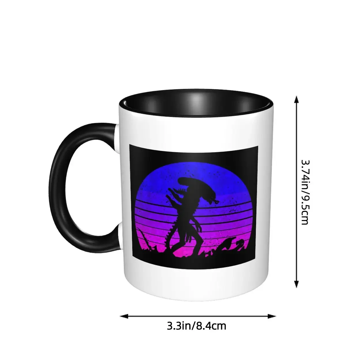 Xeno Sunset Xenomorph Alien Mug Funny Ceramic Coffee Cups Tea Mugs Milk Cup Drinkware Gift for Friends