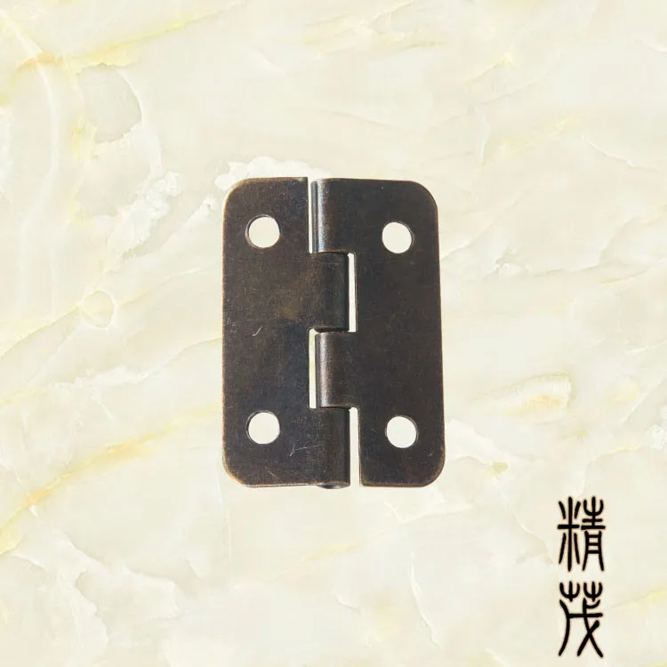 Round Corner 30 * 21mm Iron Sheet Flat Hinge Wooden Box Hinge Packaging Iron Sheet Thickness 08