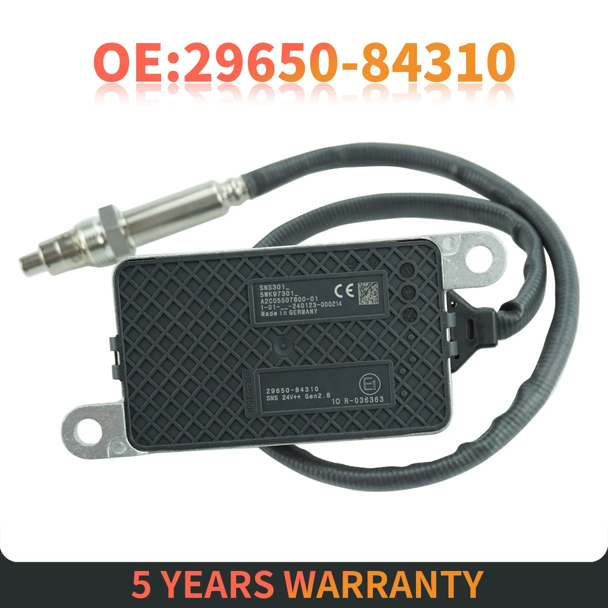 

Nox Sensor 29650-84310 For Hyundai E-Aerotown Mighty Mega Trago Xcient 24V Truck New Nitrogen Oxides Sensor 5WK9 7301