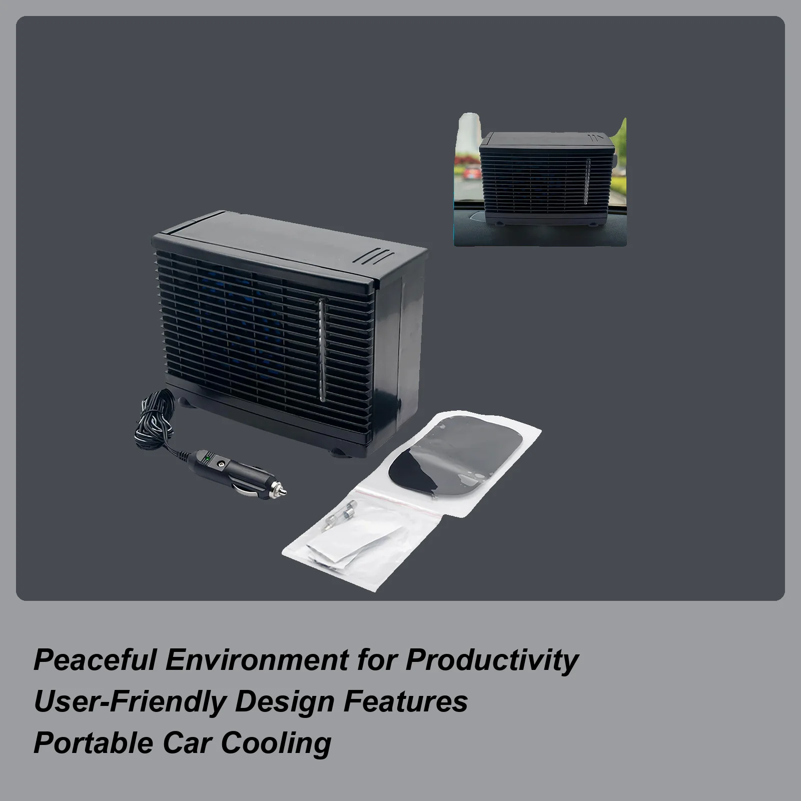 

Портативный автомобильный увлажняющий циркуляционный охладитель, 12 В, клейкий охлаждающий прибор с резервуаром для воды, освежитель воздуха, здоровый охладитель