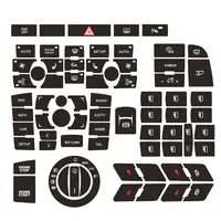 Car Interior Stickers A6 Clima Panel Decals For Car Interior Repair Sunlight Resistant White Lettering Black Overlay