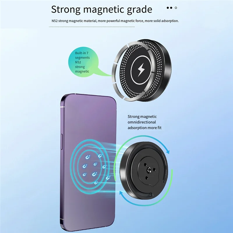 

For Magsafe Wireless Charging Stand Horizontal Vertical Shooting Fast Mount with Gopro Slot Port Magnetic Charging Base HOT