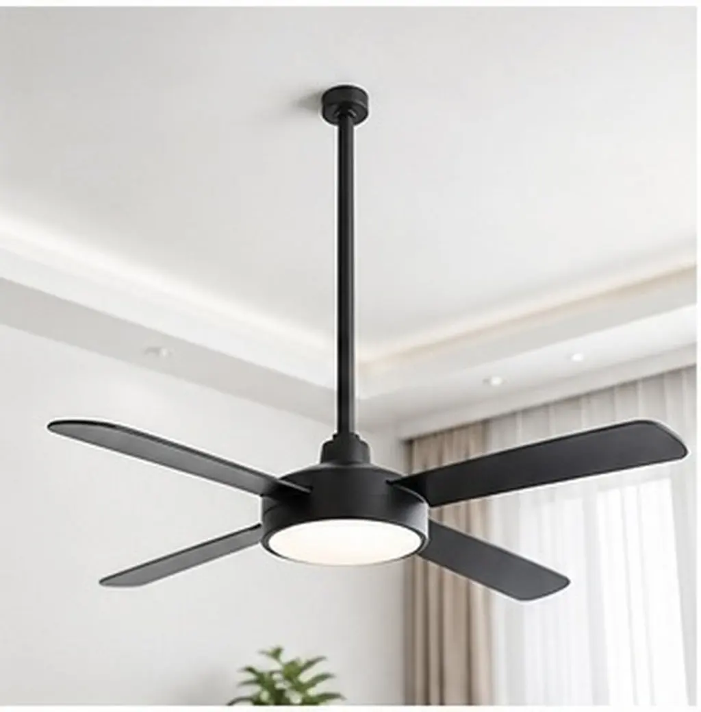 Ceiling Fan Extension Rod 18 Inch No Threaded Matte Black Light Fixture Downrod for High Ceilings 1 Inch Dia Ceiling Fan Downrod