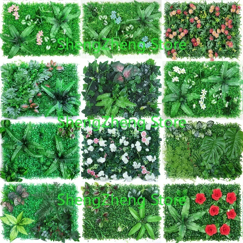 

40*60CM In/outdoor UV Protection Artificial Plants Green Wall Plastic Lawn Carpet Turf Grass Decor Garden Home Wedding Backdrop