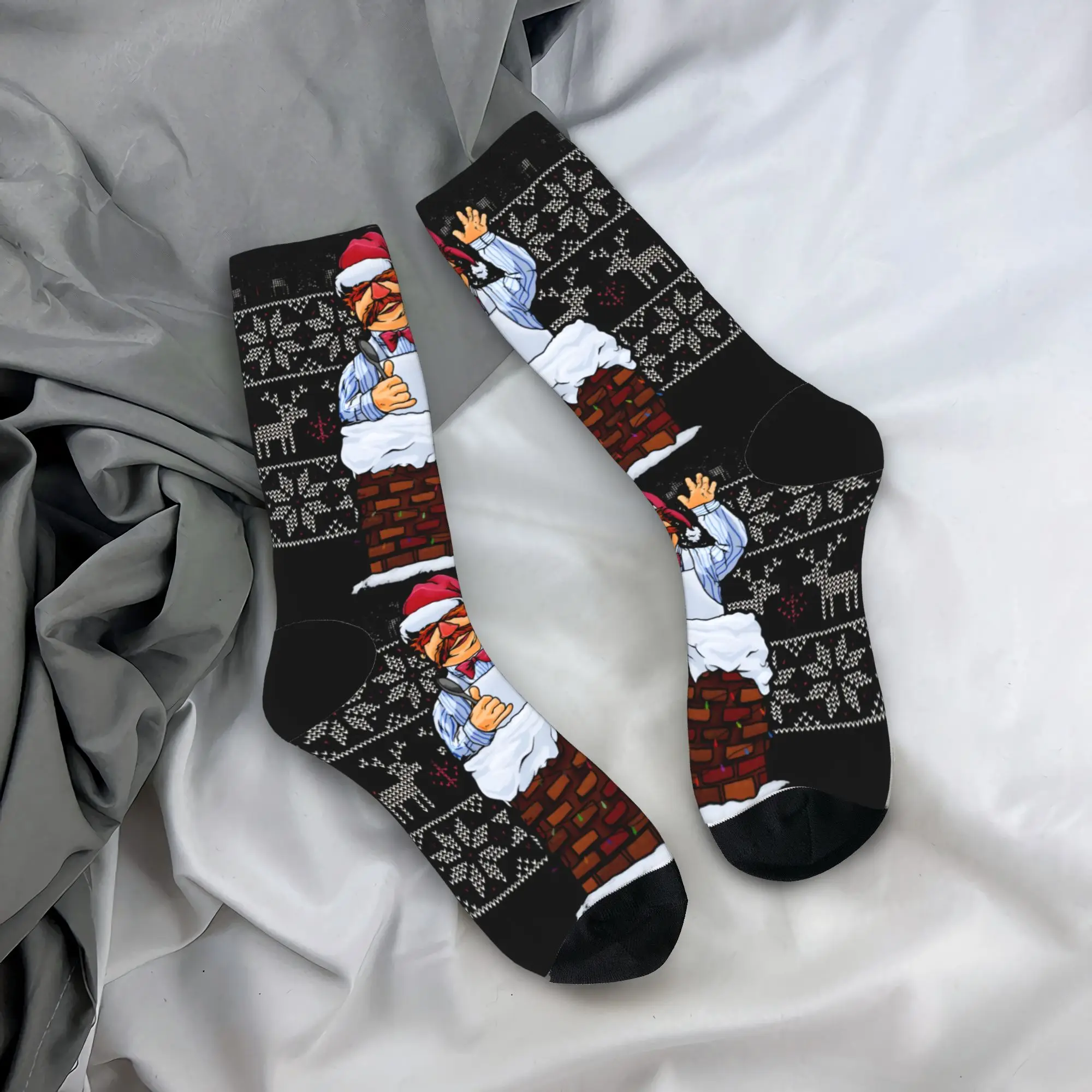 Vert Der Ferk Socks  Design Stockings Anti-Slip Women Men Socks Medium Soft Winter Vintage Cycling Socks